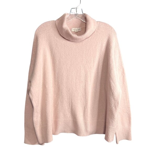 Treasure & Bond Soft Wool Blend Oversized Turtleneck Sweater Pale Pink Large - Picture 1 of 5